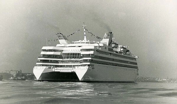Double hulled cruise ship The SSC Radisson Diamond. 26th May 1992