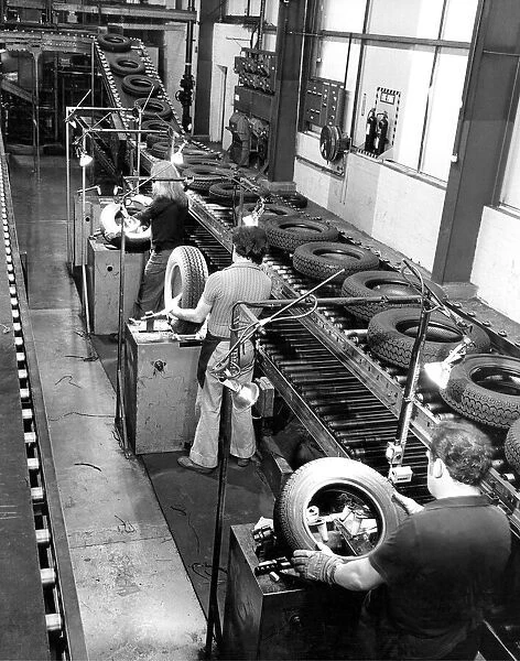 The Dunlop tyre plant at Washington New town in 1981