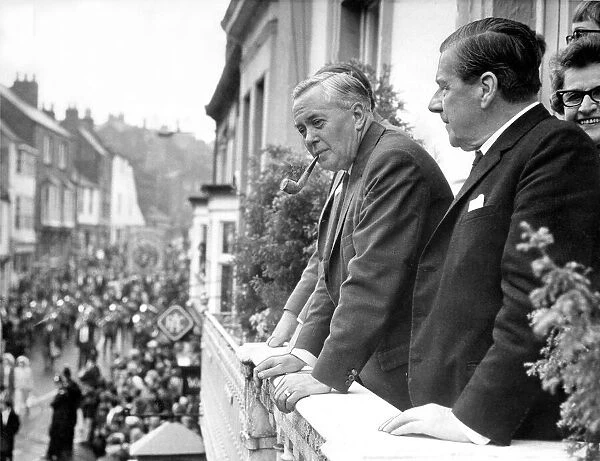 Durham Miners Gala - Mr Harold Wilson accompanied by Vic Feather and Mr Jim Callaghan