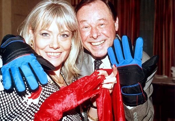Eastenders actress Wendy Richard who plays Pauline Fowler poses with Bill Treacher who