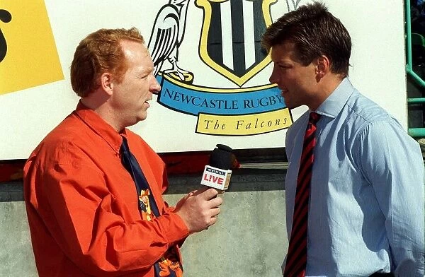 Ed Tutty TV Presenter June 1998 Sports presenter on Newcastle Live talking to Rob