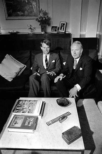 Edward Heath January 1967 Conservative MP at a meeting with Robert kennedy