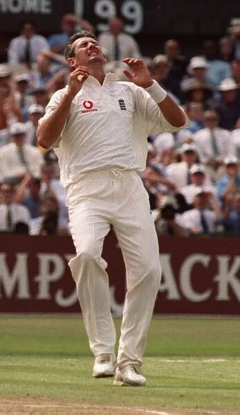 England v New Zealand Cricket Third Test August 1999 Andy Caddick nearly takes a New