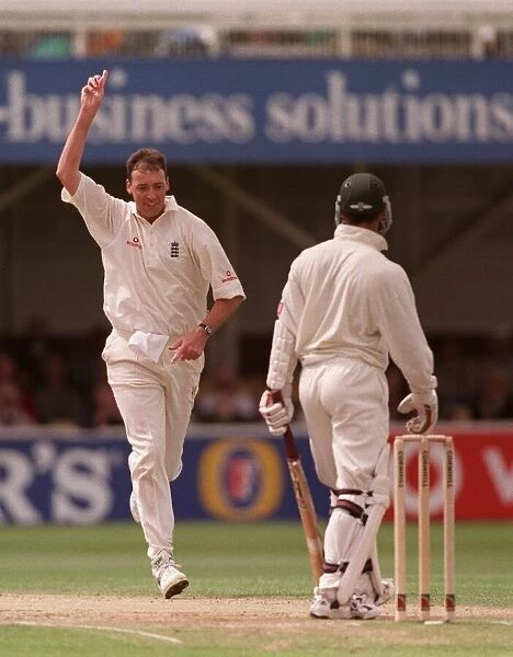 England v South Africa June 1998 Cricket Angus Fraser England Bowler Player celebrates