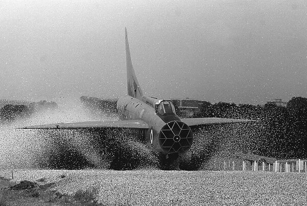 English Electric Lightning P1B Aircraft Arresting Test Jul 1968 English Electric