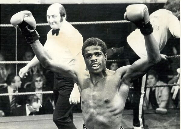 Errol Christie middleweight boxer after beating Dexter Bowman with a TKO at the Digbeth