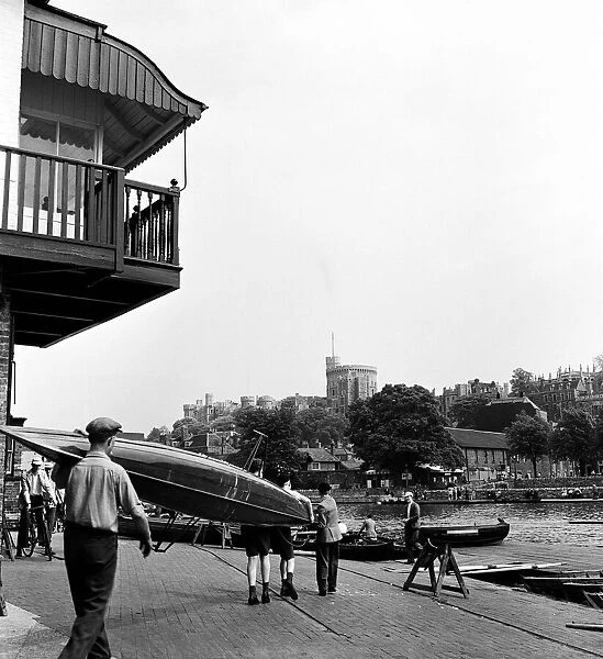 Eton Boathouse, Windsor, Berkshire. 20th May 1954