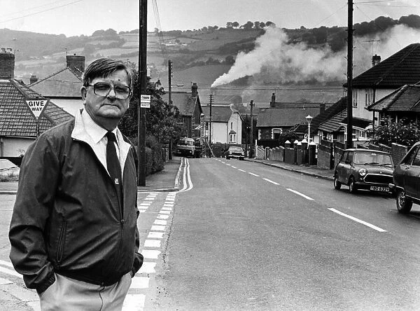 An everyday scene in Risca, Mr John Herbert pictured in Gelli Avenue with the smoke