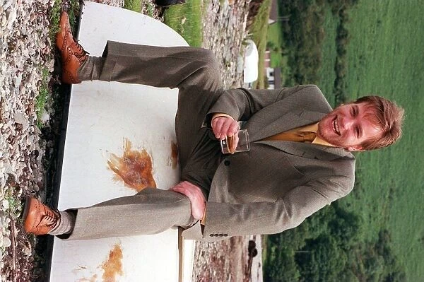 Ewan McGregor on the Isle of Arran July 1998 enjoying a glass of the Loch Ranza single
