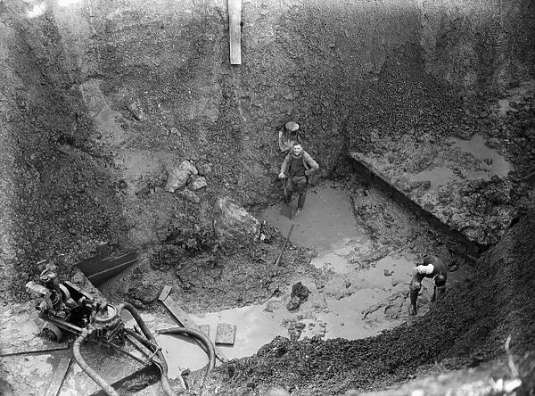 Excavations for new Uxbridge underground station 1936