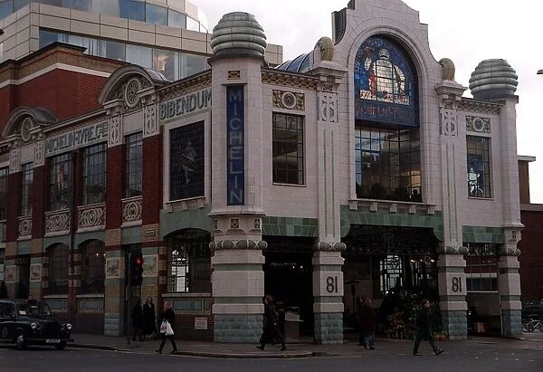 Exterior view of Bibendum restaurant in Knightsbridge, London. 16th January 1998
