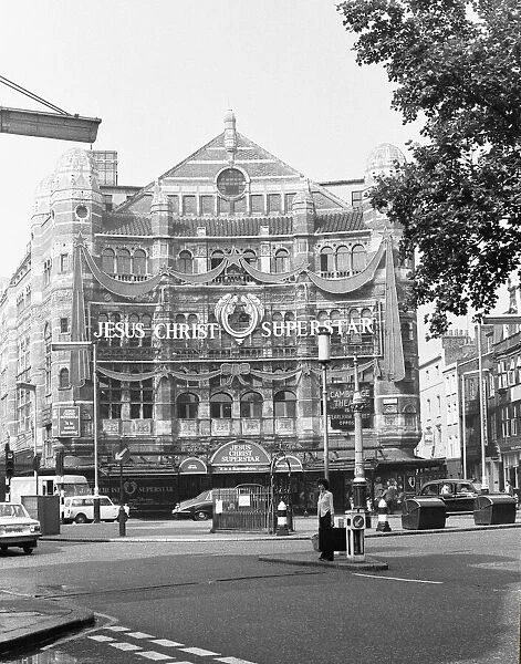 Exterior view of the Palace Theatre at Cambridge Circus in Londons West End