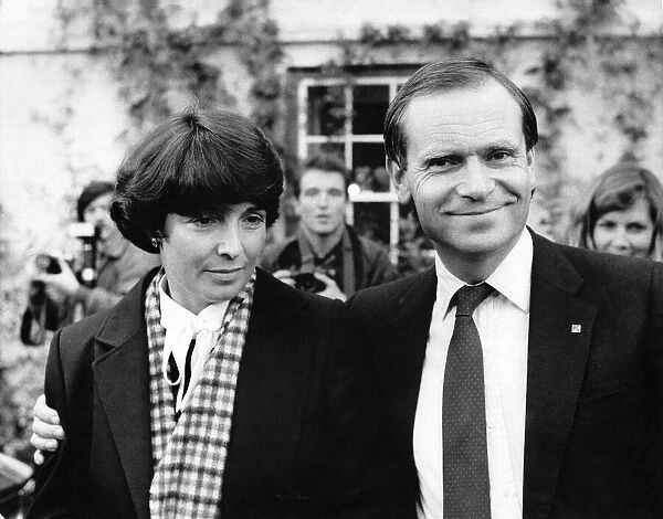 Fallen Tory Jeffrey Archer puts a comforting arm around his wife Mary. October 1986