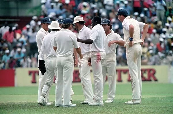 February 1990 90-1082-111 International Test Match Cricket. West Indies vs England