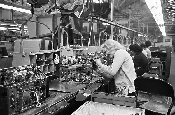 Ferguson Television Factory at Enfield. Picture shows ladies assembling television