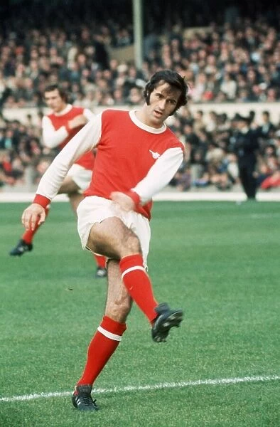 Footballer George Graham in action, 1971. Arsenal v Newcastle
