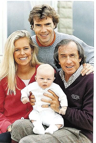 Former formula one racing driver Jackie Stewart with son Paul Stewart