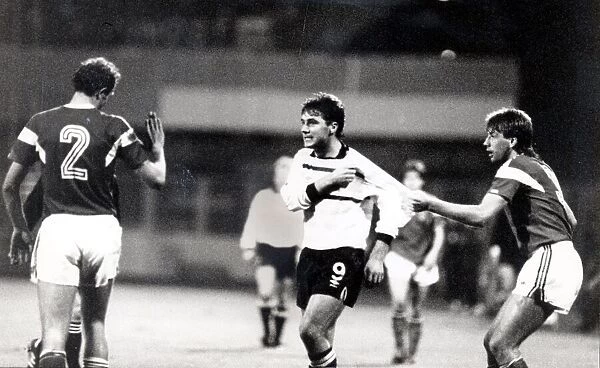 France versus Scotland October 1989 Ally McCoist striker 1989 world cup