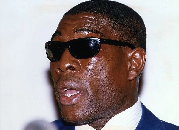 Frank Bruno boxer wearing sunglasses