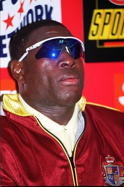 Frank Bruno at the post fight press conference the day after defeating Oliver McCall in