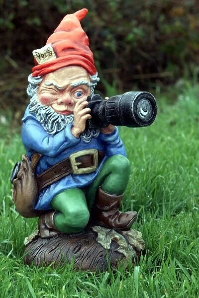 Garden Gnome Photographer with Camera November 1998 Prince Charles 50th Birthday