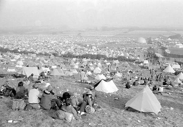 General scene at the Isle of Wight Pop Festival 30th August 1970