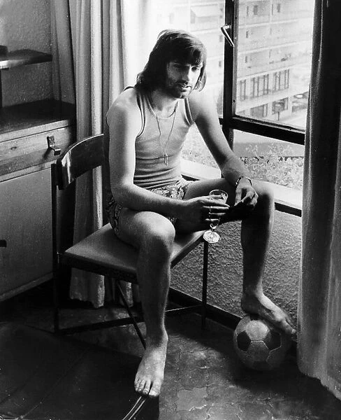 George Best footballer in his hotel in Marbella Spain May1972