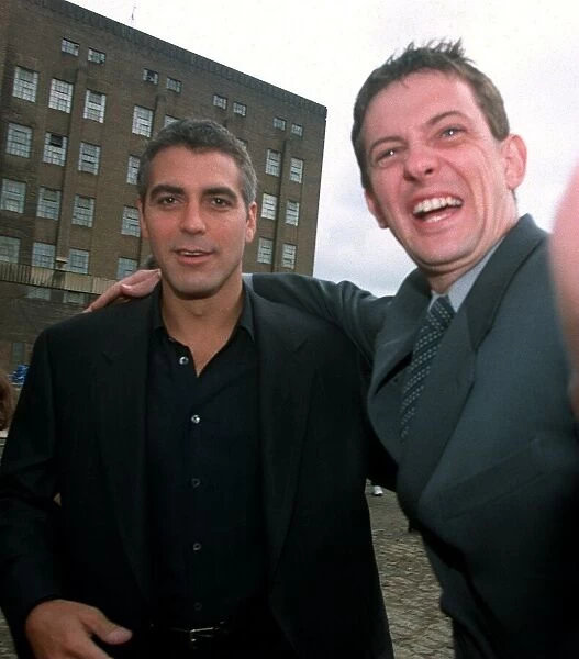 George Clooney and Matthew Wright at Battersea 1997 George Clooney is over here