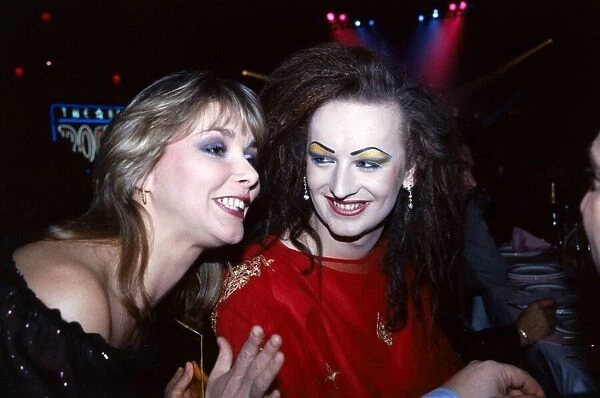 George O'Dowd /  Boy George Pop Singer of Culture Club with Cheryl Baker at the Rock