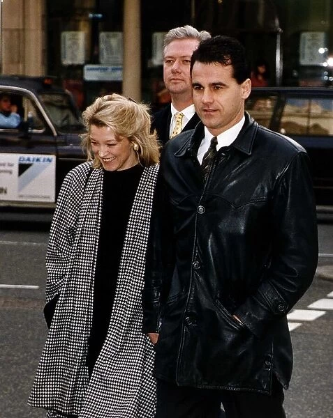 Gillian Taylforth Actress from TV Eastenders arriving at court with boyfriend Geoff