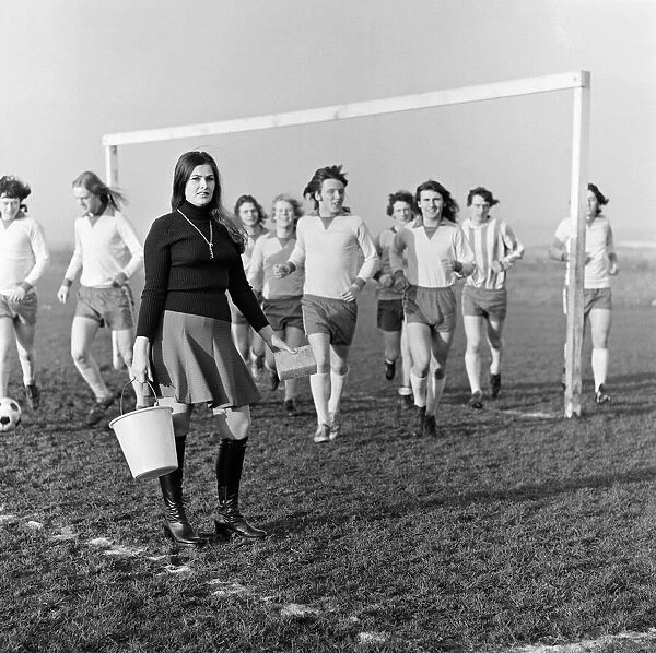 Girl football coach Marilyn Dolphin. 2nd January 1973