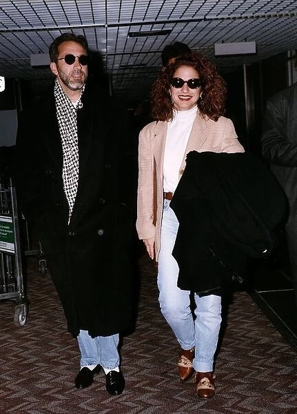 Gloria Estefan and husband Emilio at London airport