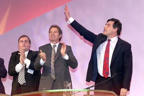 Gordon Brown gets a standing ovation Sept 1999 at the Labour party conference at