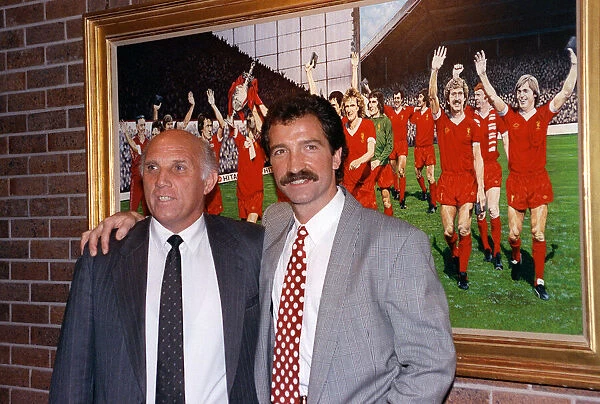 Graeme Souness and Ronnie Moran after Souness had signed contract with Liverpool FC as