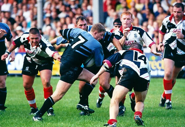Gwyn Jones (number 7 ) during the Cardiff verses Pontypridd Rugby Union match