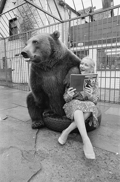 Hercules The Grizzly Bear, with owner Maggie Robin, who has recently written a book about