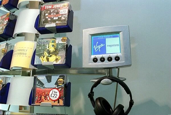 Hi-tech equipment in Virgin Megastore shop at Glasgow