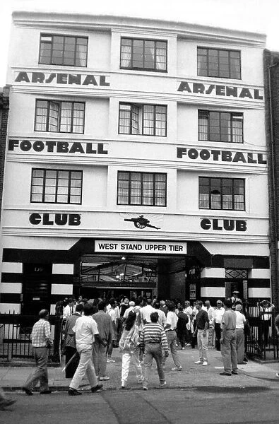 Highbury Stadium Arsenal Football Ground October 1990 West Stand Upper Tier