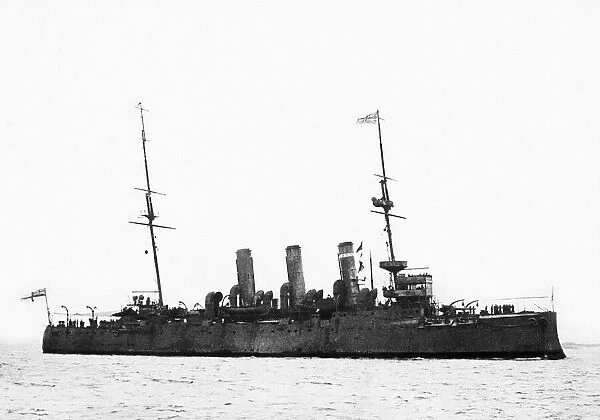 HMS Vindictive an Arrogant class cruiser seen here prior to her raid on the Belgian port