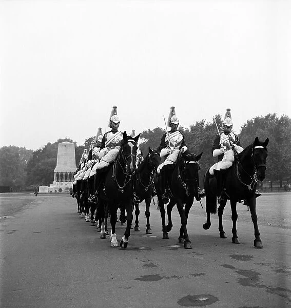 Horseguards on Parade in London. October 1952 C4980