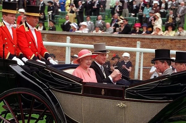 Horseracing Royal Ascot June 1998 with Queen Elizabeth II Prince Philip