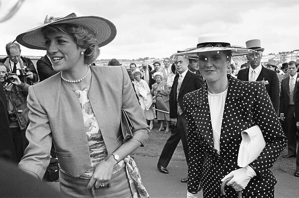 HRH Princess Diana, The Princess of Wales, (left) and HRH The Duchess of York