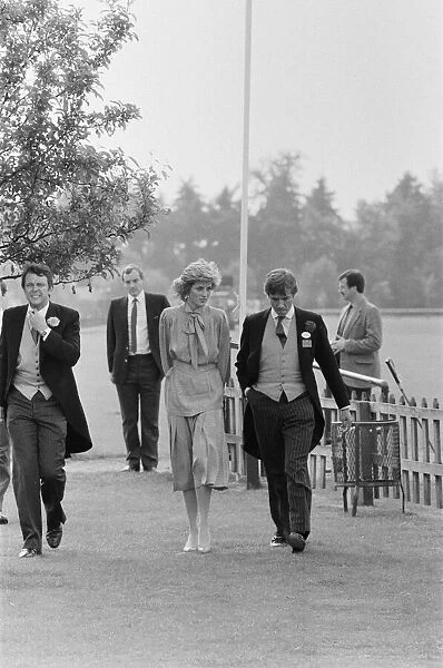 HRH Princess Diana, The Princess of Wales, at Guards Polo at Windsor, Berkshire