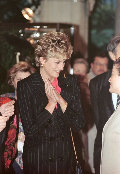 HRH The Princess of Wales, Princess Diana, At The Town Hall In Lille On The Last Day Of