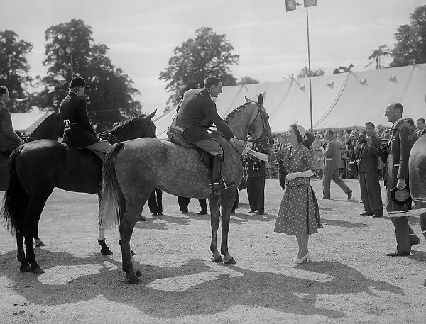 HRH Queen Elizabeth II at the Royal Horse Show, Windsor July 1952