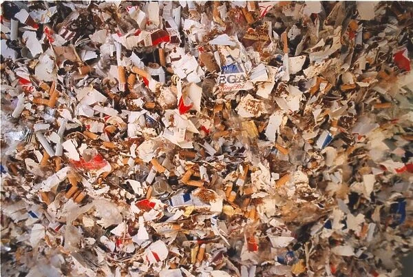 Hundreds of contraband cigarettes have been shredded by HM Customs and Excise