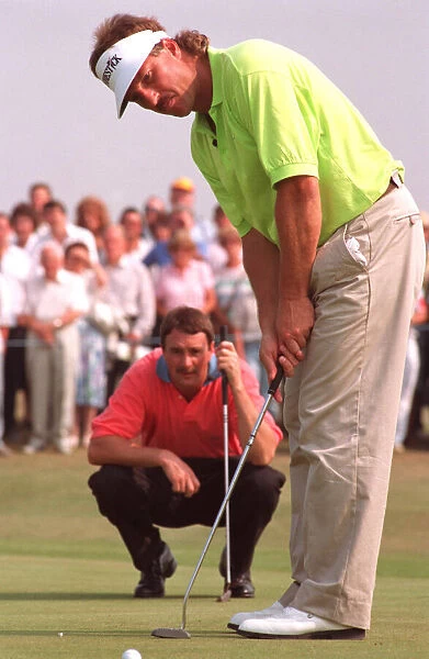 IAN BOTHAM ARCHIVE: IAN BOTHAM AND NIGEL MANSELL IN ACTION ON GOLF COURSE DURING