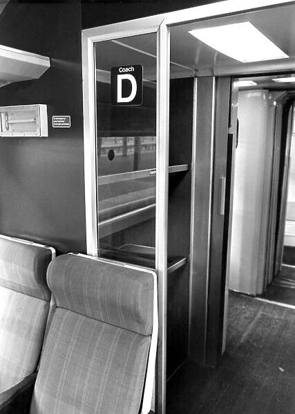 The interior of the Inter-City 125 High Speed train on 8th March 1989