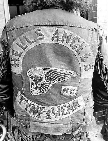 The back of a jacket worn by one of the Hells Angels