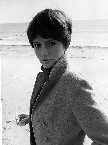 Jacqueline Bisset actress on the beach in Malibu 1967